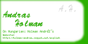 andras holman business card